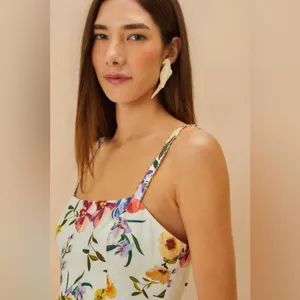 Farm Rio Off-White Greek Garden Lenzing™ Ecovero Euroflax Maxi Dress, Small,$260 thumbnail 2