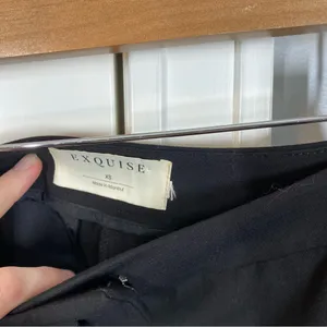 Anthropologie Exquise Sleek Flare Pants Black Office Career Size‎ XS minimalist thumbnail 4