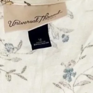 Universal Thread Cream Floral Racerback Midi Dress with Pockets Size M NWT thumbnail 5