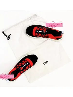 Alo Wanderer Sneaker Black Cherry Red High-Tops Running Vegan Athletic Shoes 7 thumbnail 11
