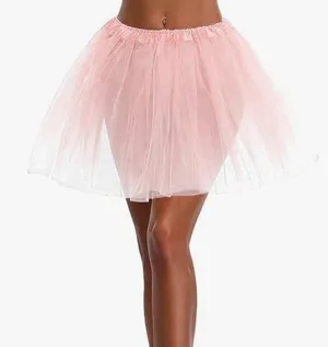 Tutu Pink Womens One Size Light Pink Dress Up Costume Halloween Ballet Tulle FC2 thumbnail 1