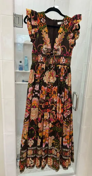 A Loves A fall floral dress thumbnail 2
