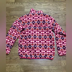 Patagonia Synchilla quarter snap pullover Pink and orange Aztec Print Size Small thumbnail 4
