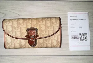 Christian Dior "Romantique" Trotter long bifold wallet with heart charm hardware thumbnail 1