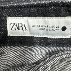 Zara Jeans Wide Leg High Rise Womens 4 Black Denim Pants Grunge Streetwear thumbnail 3