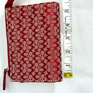 Zipper pouch with C’s pattern RED thumbnail 2