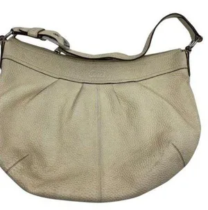 COACH Women's Large Tan Leather Shoulder Bag thumbnail 1