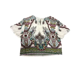 Akira Chicago black Label cropped lightweight multiprint‎ top sz S thumbnail 2