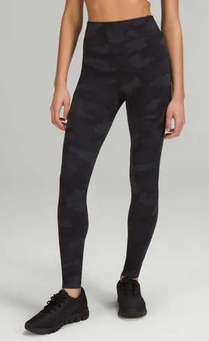 Lululemon Base Pace High-Rise Tight 28" *Brushed Nulux Black Camo Size 10 thumbnail 1