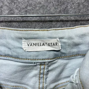 Vanilla Star Denim Shorts Juniors Size 13 Blue‎ Distressed High Waist Cuffed thumbnail 7