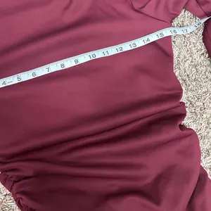 Susana Monaco Elegant Burgundy Ruched Dress thumbnail 10