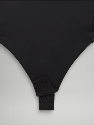 NWT Lululemon Black Wundermost Ultra-Soft Nulu Square-Neck Long-Sleeve Bodysuit thumbnail 7