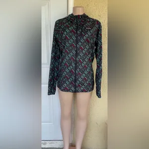 Patagonia Women's Blue and Red Patterned Ski Jacket thumbnail 3