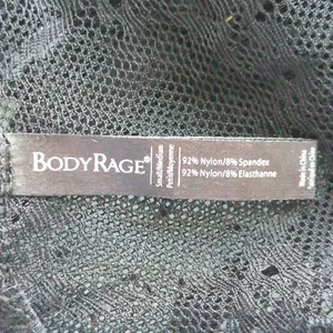 BodyRage Witchy MobWife Goth Dark Romance Sheer Lace Halter Bodysuit S/M Black thumbnail 5