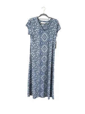 Skye's the Limit Blue Medallion & Floral Maxi Chemise thumbnail 2