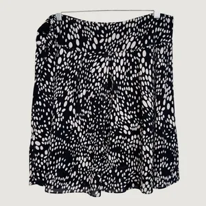 255 | Relativity Polka Dot Mesh Mini Skirt Black White Women XL‎ thumbnail 2