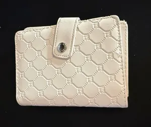 Steve Madden Cream Quilted Card Wallet with Snap thumbnail 1