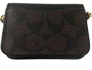 Coach Signature Canvas Poppy Card Case thumbnail 2