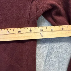 2149 | Abercrombie & Fitch Logo Elbow Patch Track Jacket Burgundy Womens L Y2K thumbnail 3