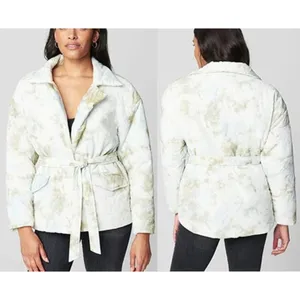 NWT Blank‎ NYC The Perfect Day Watercolor Wrap Puffer Jacket thumbnail 2