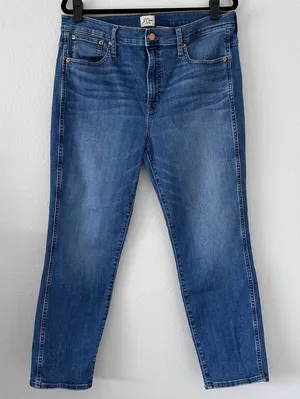 J. Crew Size( 32) Women's Jean Vintage Straight High Rise‎ Medium Wash thumbnail 1