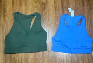 Fabletics Medium 2 Sports Bra Bundle Green & Blue thumbnail 1