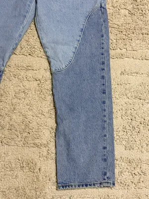 New Women’s Levi’s 501 High-Rise Straight Leg Chaps Two Tone Jeans, Size 32/30 thumbnail 2