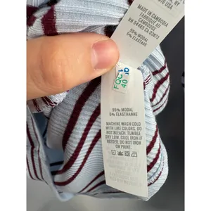 Women’s Offline by Aerie Small Sky Blue Long Sleeve w/ Red Stripes thumbnail 6