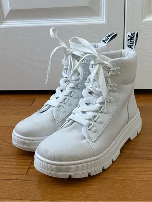 Dr. Martens Combs Boots in White thumbnail 2