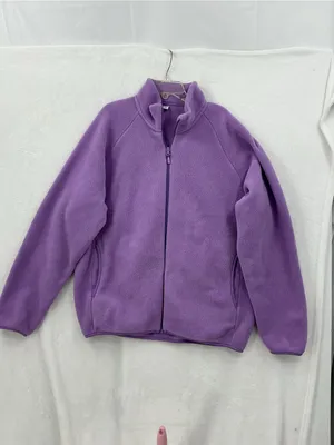 Uniqlo Women’s Lavender Full-Zip Teddy Fleece Jacket 1161 thumbnail 2