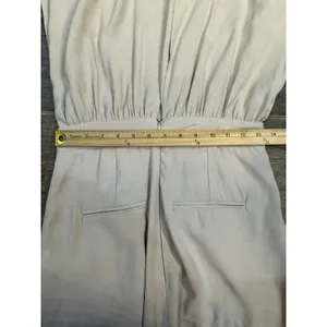 Nonchalant‎ Label Josie Jumpsuit In Oat Size Small Square Shoulder Pleated thumbnail 11