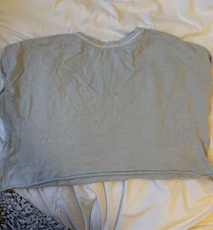 Blue crop top t shirt  thumbnail 2