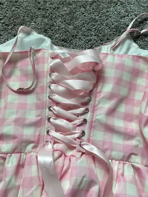 Sugar Thrillz Pink and White Gingham Mini Dress thumbnail 7
