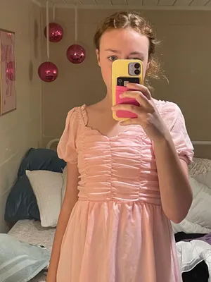 Pink Short Ruffle Dress thumbnail 1