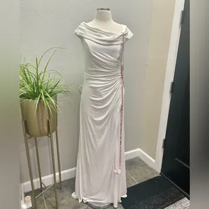 NWT Ieena Mac Duggal‎ #26517 Foldover Off the Shoulder Gown With Slit Sz 10 $358 thumbnail 5