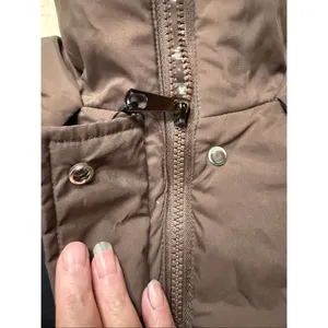 Go.G.G Classic Hooded Long Puffer Jacket Coffee Sz S NWT thumbnail 5