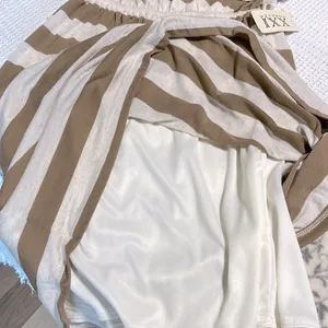 Forever 21 Strapless Oatmeal Taupe Striped Mini Dress Knit Beach Coverup Womens Small thumbnail 13