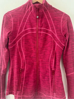 Lululemon Define Jacket Diamond Jacquard Berry Rumble Gyn Athleisure Sz 6 *READ thumbnail 5
