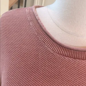 Cozy Blush Ribbed Grunge Pullover Pink Size XXL thumbnail 4