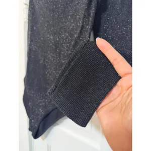 Zara Womens Black Shimmer Metallic One edgy Shoulder Ribbed Bodysuit XS NWOT thumbnail 4