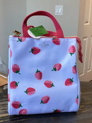 kate spade Strawberry Lunch Tote with Clear Storage Container thumbnail 1