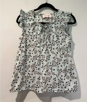 Project Rem Top Womens Medium Cheetah Print 100% Cotton Lightweight Vacation thumbnail 1