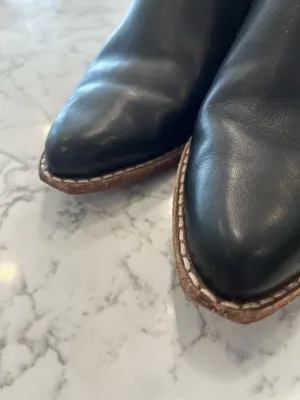 Madewell Black The Brady Lowcut Bootie‎ Leather Stacked Heel Size 5 thumbnail 11