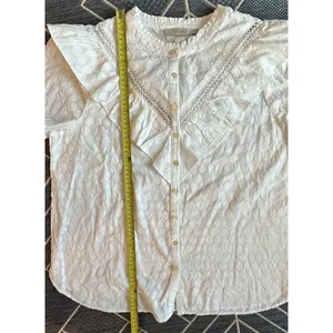 Loft Victorian Revival Ruffle Jacquard Top NWT L Castlecore Whimsigoth Romantic thumbnail 5