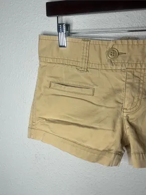Y2K Vintage American Eagle Khaki Low Rise Mini Shorts Stretch Cotton Chino thumbnail 3