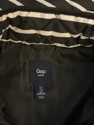 GAP Striped Quilted Puffer Vest Size Small thumbnail 3