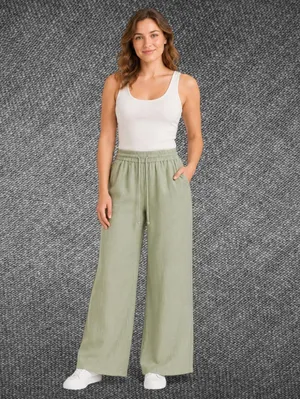 Halara Sage Linen-Feel Wide Leg Pants Size S NWT thumbnail 3