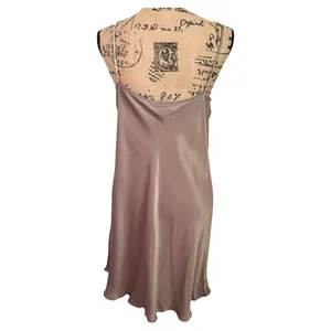 Zara Satin Mini Dress‎ in Taupe thumbnail 2