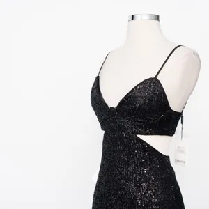 Bardot Black Sequin Cutout‎ Dress - Extra Small thumbnail 10