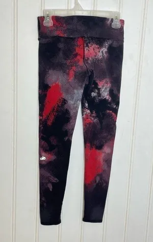 ALO Yoga Airbrushed Leggings in Ruby Red Smoke 688 thumbnail 7